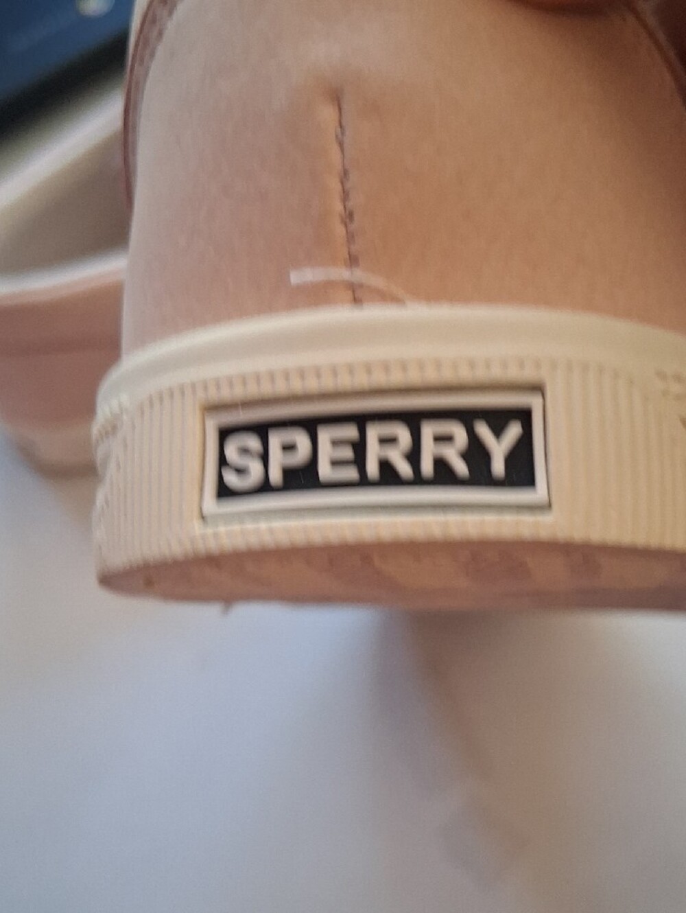 Walking To School With Sperry Kids Blush Pink Boat Sneakers Size 3M. - Picture 3 of 8